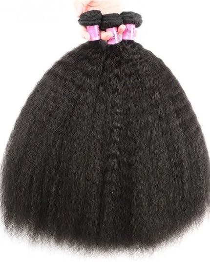 kinky straight Virgin Hair bundles natural black 1 pc