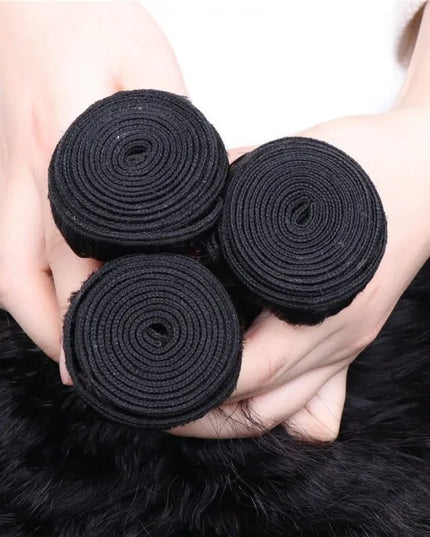 kinky straight Virgin Hair bundles natural black 1 pc