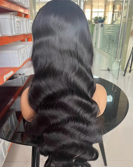 Body wave natural black color Lace Frontal 13x4 Virgin Human Hair Wig 15A