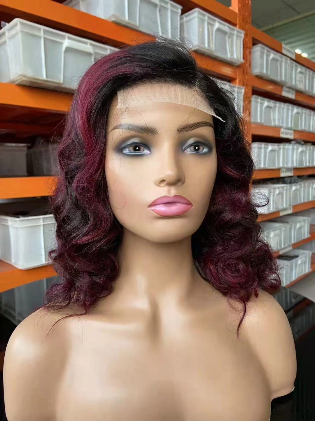 1B/99j fashion wave  4x4，5x5 Transparent Lace closure 100% Virgin Human Hair Wig 180% density