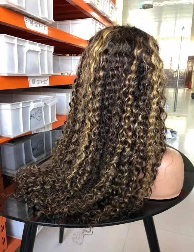 P4/27 Lace closure wig 4x4，5x5 water Wave 100% Virgin Human Hair 15A