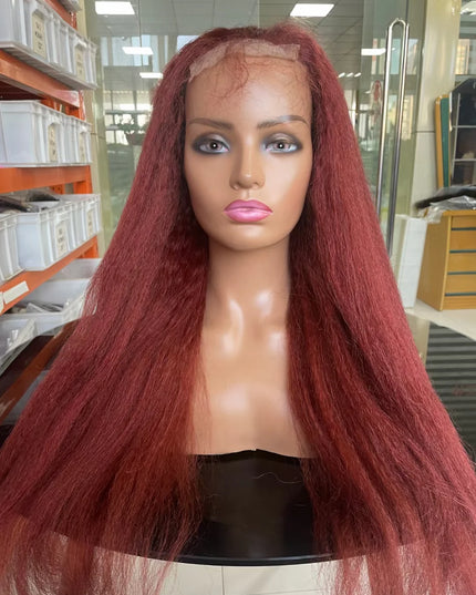 99j kinky straight 4x4，5x5 Lace closure 100% Virgin Human Hair Wig 15A