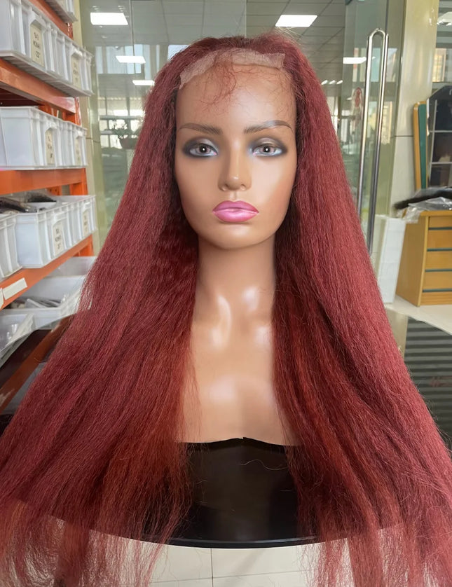 99j kinky straight 4x4，5x5 Lace closure 100% Virgin Human Hair Wig 15A