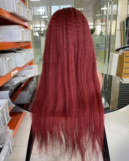 99j kinky straight 4x4，5x5 Lace closure 100% Virgin Human Hair Wig 15A