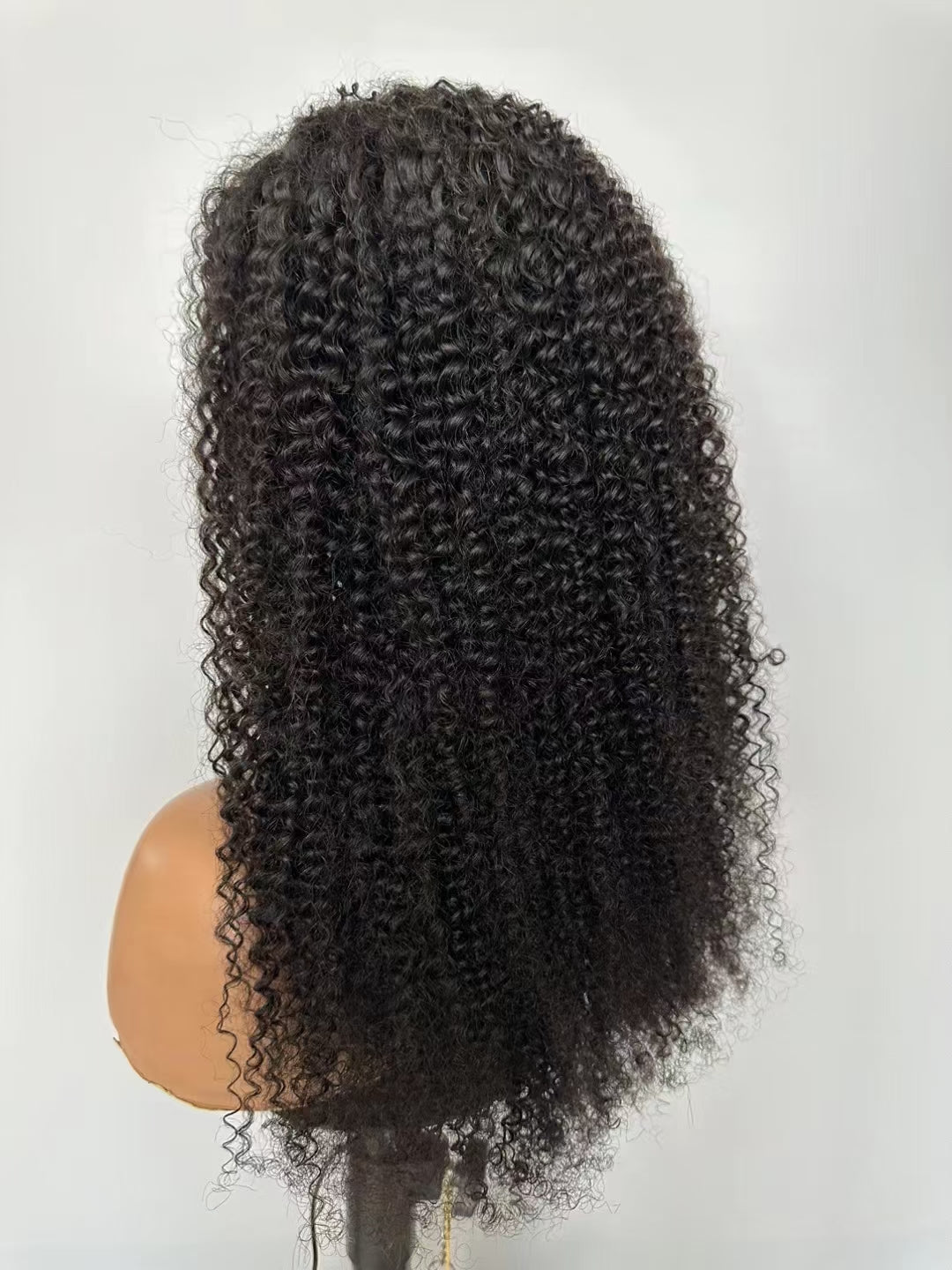 Tiny curly wave Natural Black 4x4，5x5 Transparent Lace closure 100% Virgin Human Hair LACE Wig 180% density