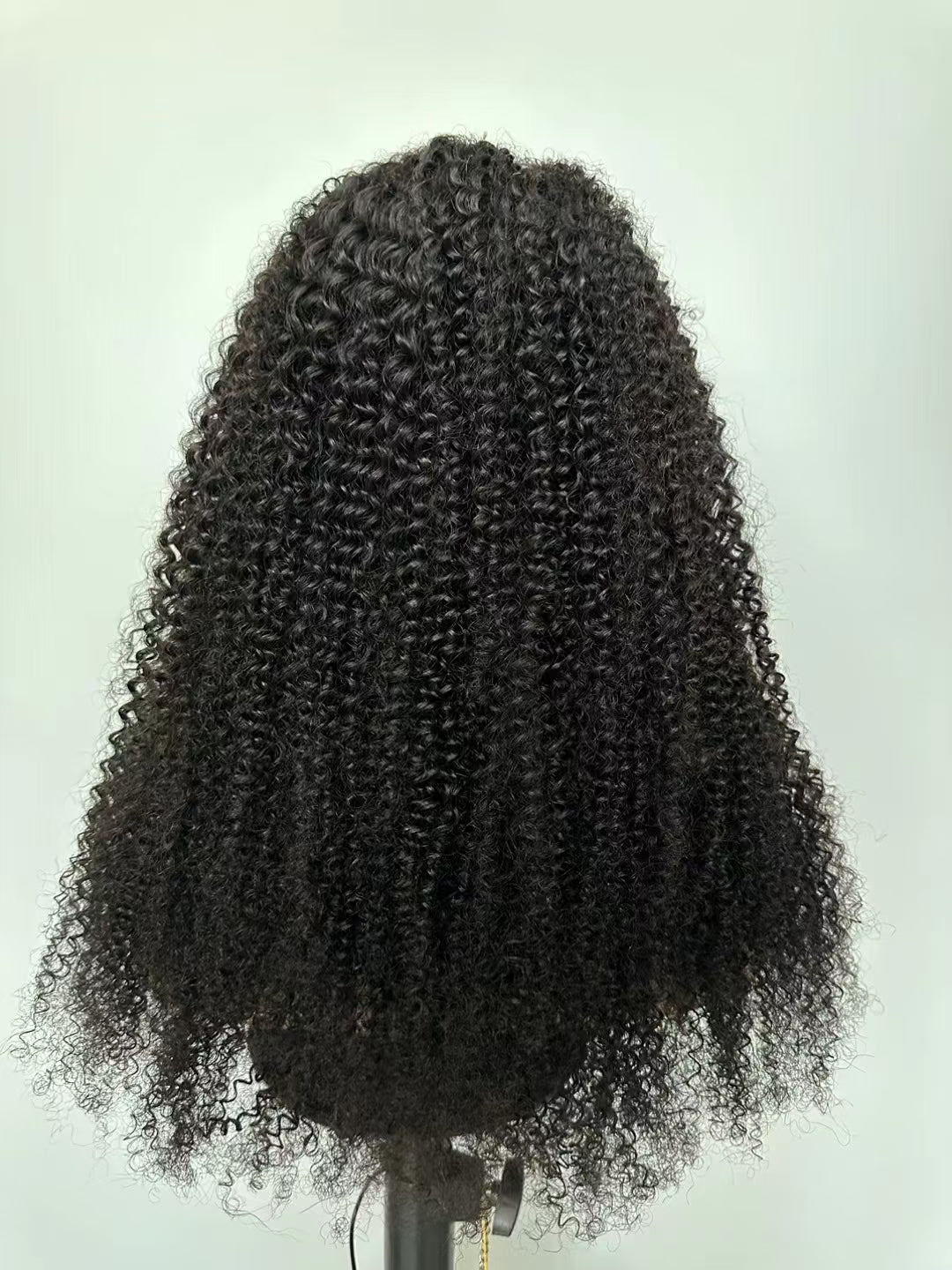 Tiny curly wave Natural Black 4x4，5x5 Transparent Lace closure 100% Virgin Human Hair LACE Wig 180% density