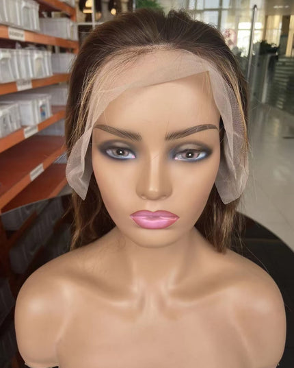 M4/27 color body wave Lace Frontal wig 13x4 Virgin Human Hair 15A