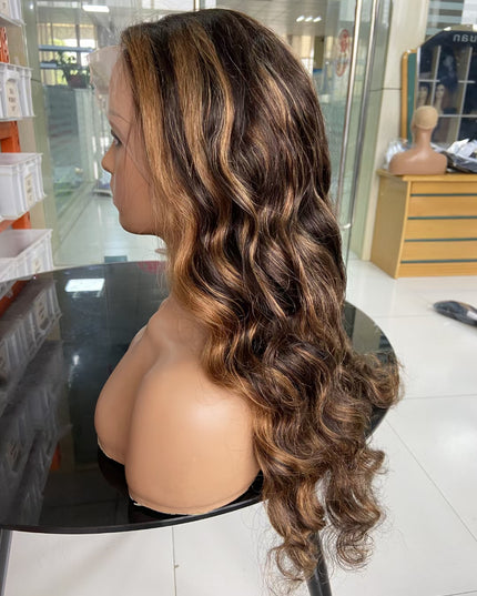 4/30 loose wave lace Frontal 13x4 Virgin Human Hair Wig 15A