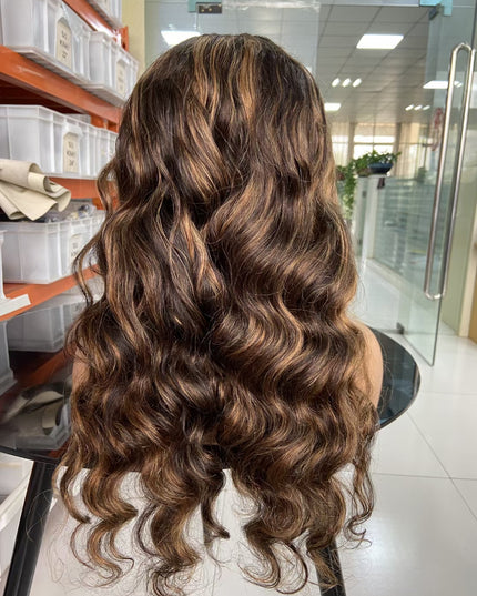 4/30 loose wave lace Frontal 13x4 Virgin Human Hair Wig 15A