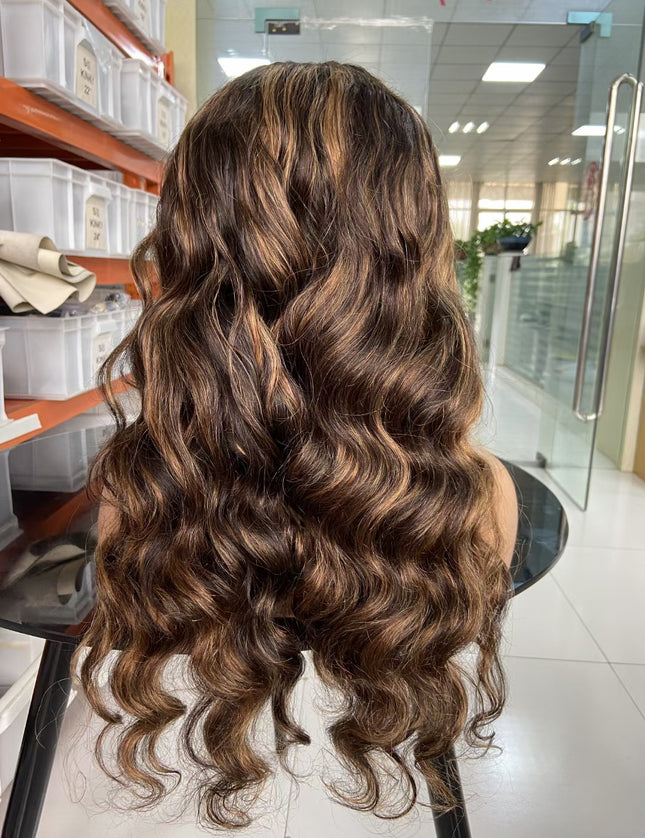 4/30 loose wave lace Frontal 13x4 Virgin Human Hair Wig 15A