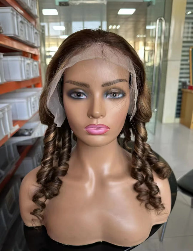 4/27 big pixie lace Frontal 13x4，180% density Virgin Human Hair Wig 15A