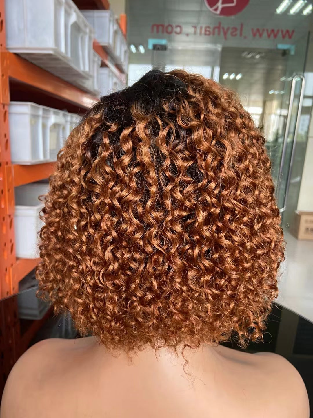 1B/30  curly  Bob Wig 13x4 Lace Front 100% Virgin Human Hair