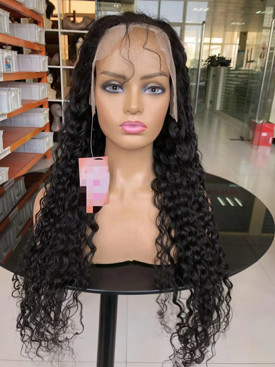 Water wave 13x4 Lace Frontal 100% Virgin Human Hair Transparent  LACE Wig 180% density