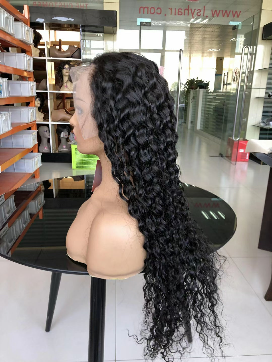 Water wave 13x4 Lace Frontal 100% Virgin Human Hair Transparent  LACE Wig 180% density