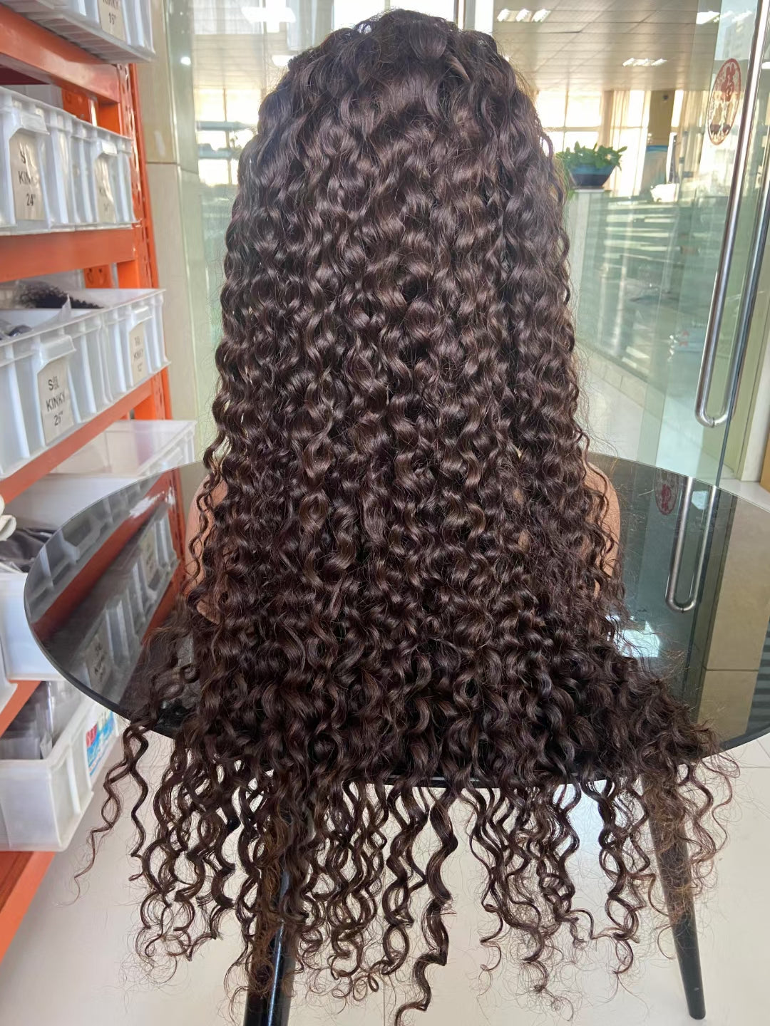 Italy wave dark Brown color 13x4 Transparent Lace Frontal 100% Virgin Human Hair Wig