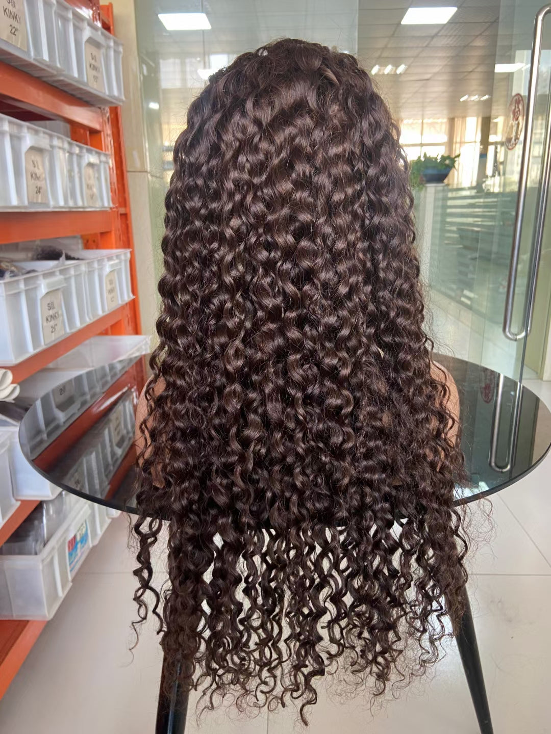 Italy wave dark Brown color 13x4 Transparent Lace Frontal 100% Virgin Human Hair Wig