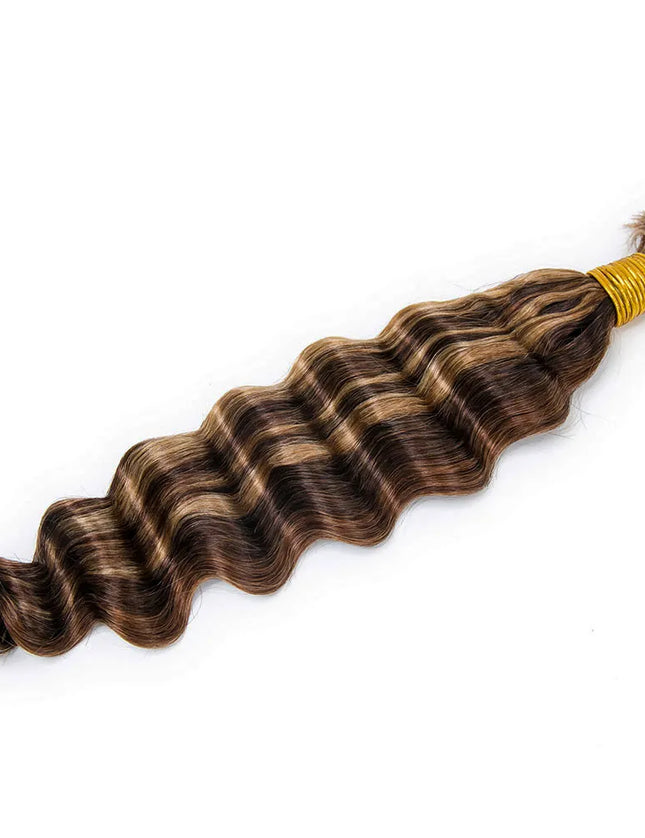 Loose deep wave P4/27 color 15A human hair bulk for braiding