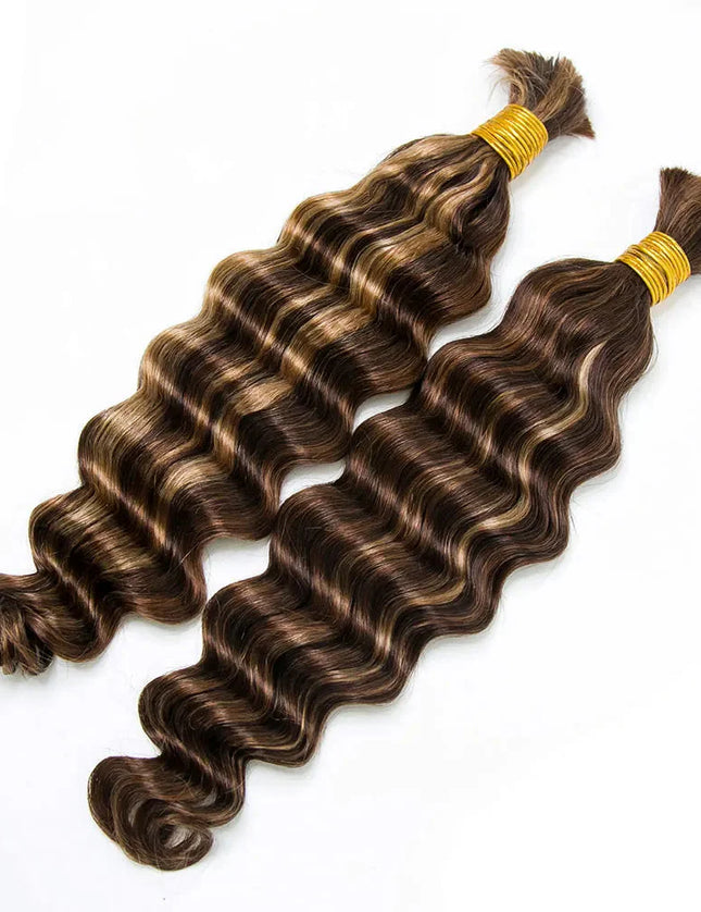 Loose deep wave P4/27 color 15A human hair bulk for braiding