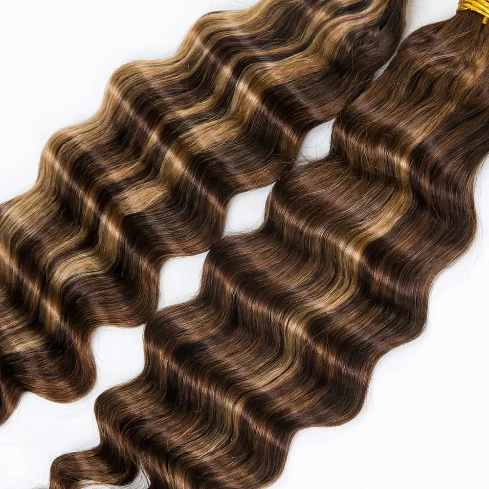 Loose deep wave P4/30/27 color 12A human hair bulk for braiding