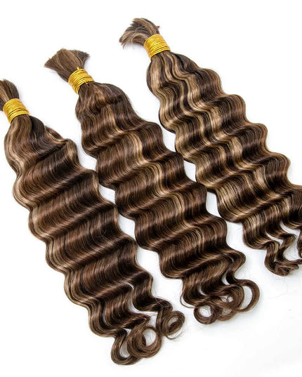 Loose deep wave P4/27 color 15A human hair bulk for braiding