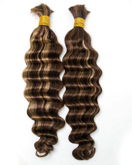 Loose deep wave P4/27 color 15A human hair bulk for braiding