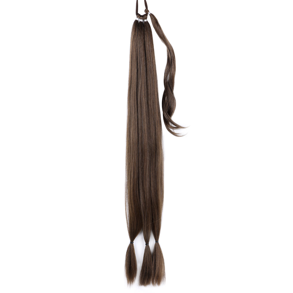 Fiber Hair Boxing Long Braid Ponytail- color M2/30