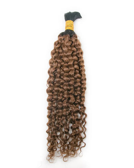 Curly wave ombre #1B/30 color 15A human hair bulk for braiding