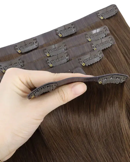 PU clip hair extensions--Color #4