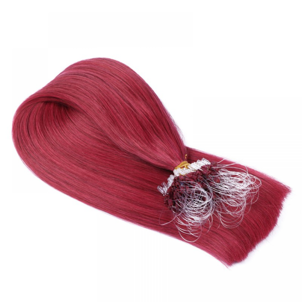 Micro ring hair extensions---Color Burgundy