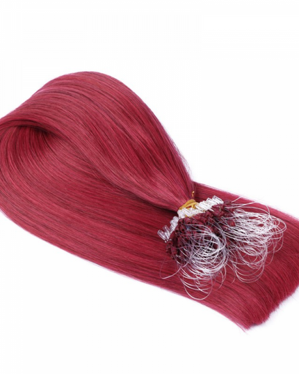 Micro ring hair extensions---Color Burgundy