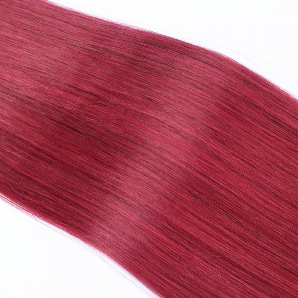 Micro ring hair extensions---Color Burgundy