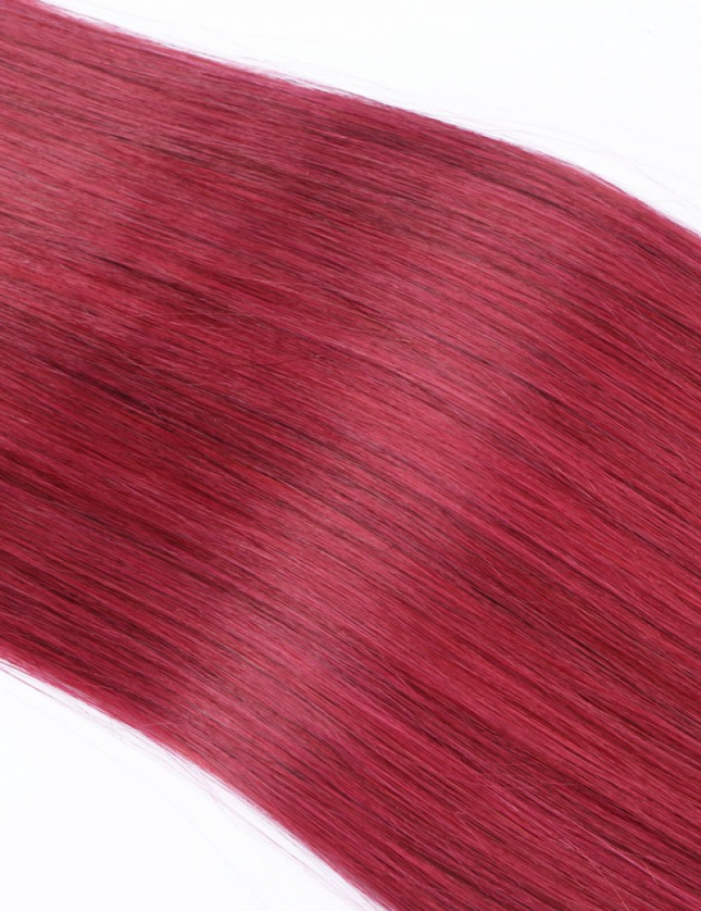 Micro ring hair extensions---Color Burgundy