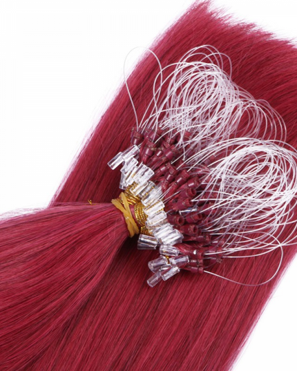 Micro ring hair extensions---Color Burgundy