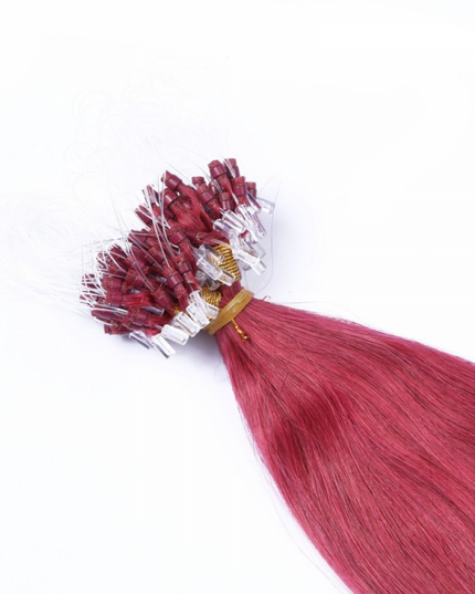 Micro ring hair extensions---Color Burgundy