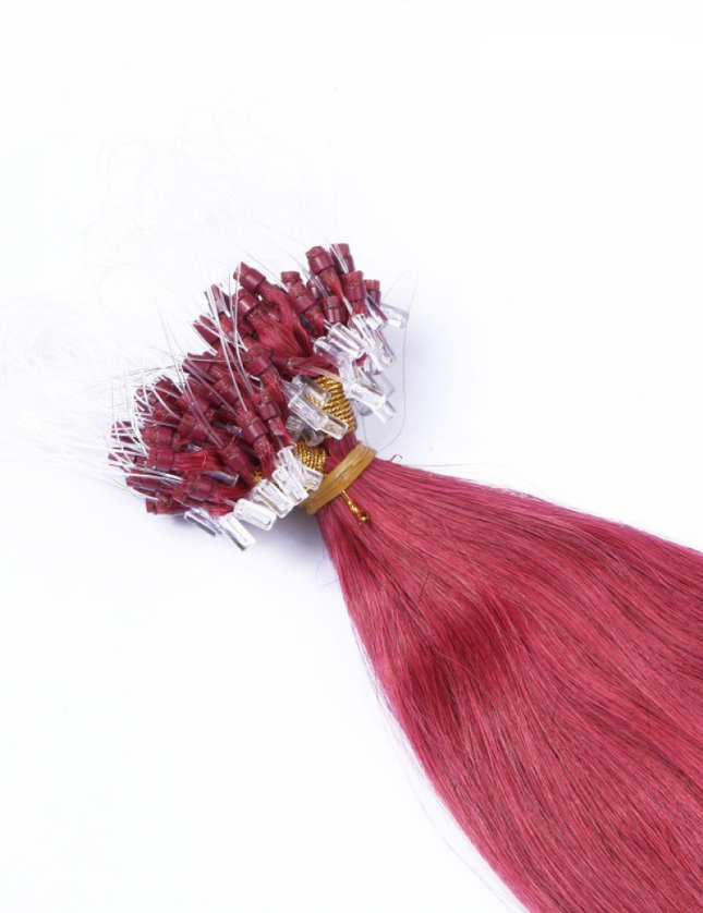 Micro ring hair extensions---Color Burgundy