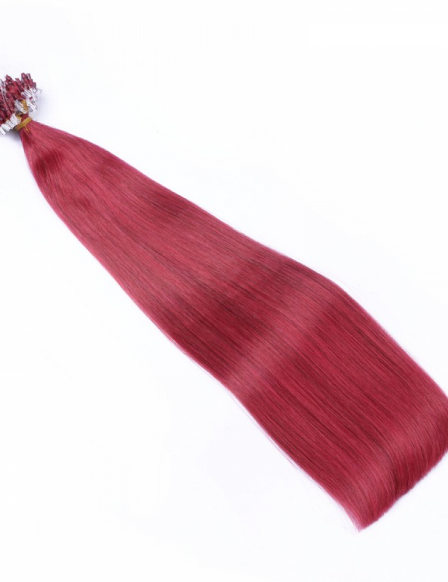 Micro ring hair extensions---Color Burgundy