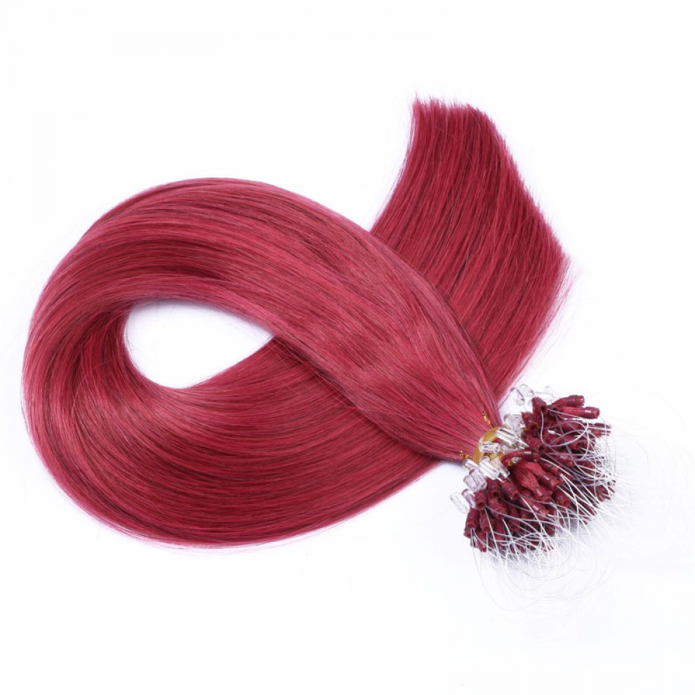 Micro ring hair extensions---Color Burgundy