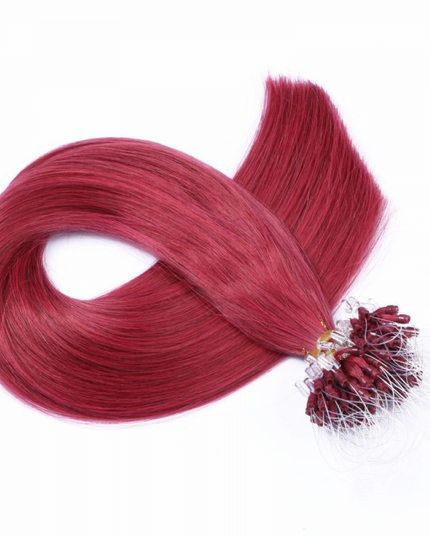 Micro ring hair extensions---Color Burgundy