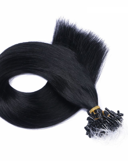 Micro ring hair extensions---Jet black Color
