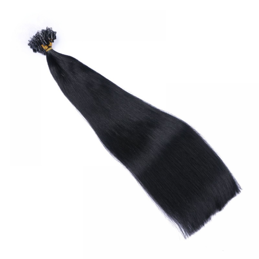 Micro ring hair extensions---Jet black Color