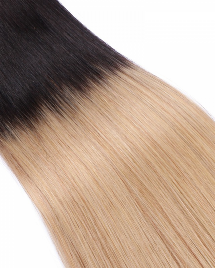 Micro ring hair extensions---Ombre Color 1B/24
