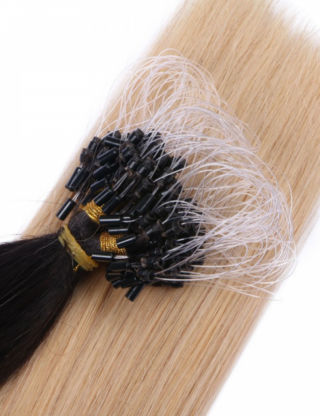 Micro ring hair extensions---Ombre Color 1B/24