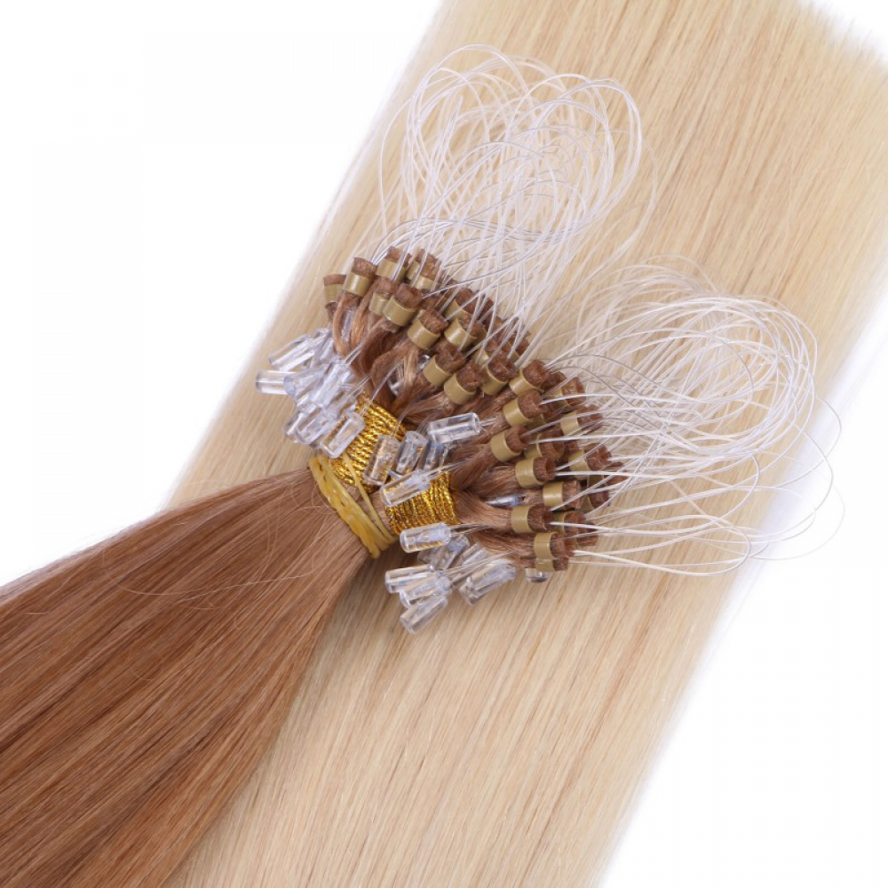 Micro ring hair extensions---Ombre Color 12/60