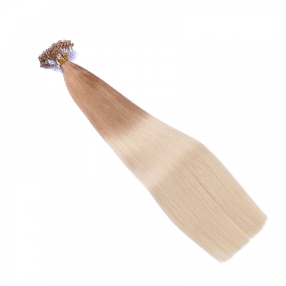 Micro ring hair extensions---Ombre Color 12/60