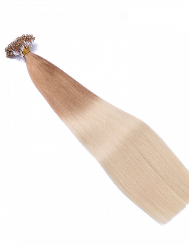 Micro ring hair extensions---Ombre Color 12/60