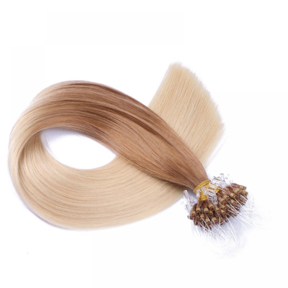 Micro ring hair extensions---Ombre Color 12/60