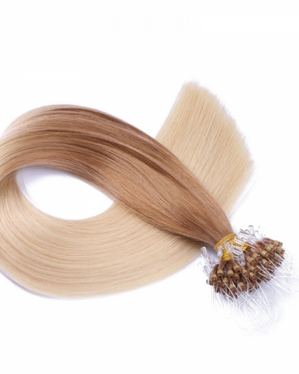 Micro ring hair extensions---Ombre Color 12/60