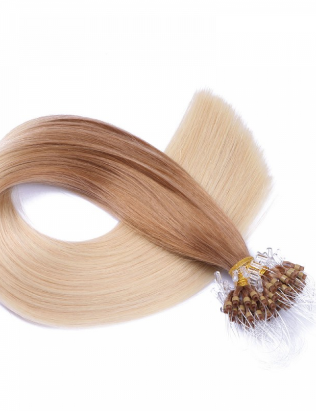 Micro ring hair extensions---Ombre Color 12/60