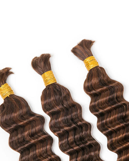 Loose deep wave P4/30 color 15A human hair bulk for braiding