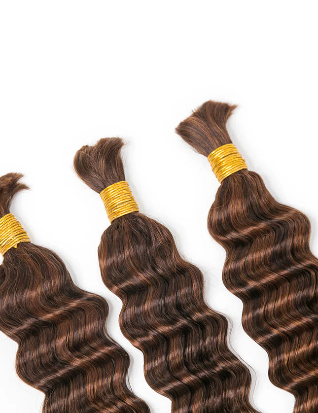 Loose deep wave P4/30 color 15A human hair bulk for braiding
